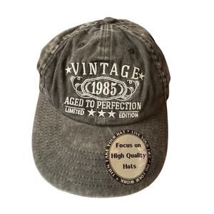 0029 New Black Denim 1985 Baseball Cap Embroidered